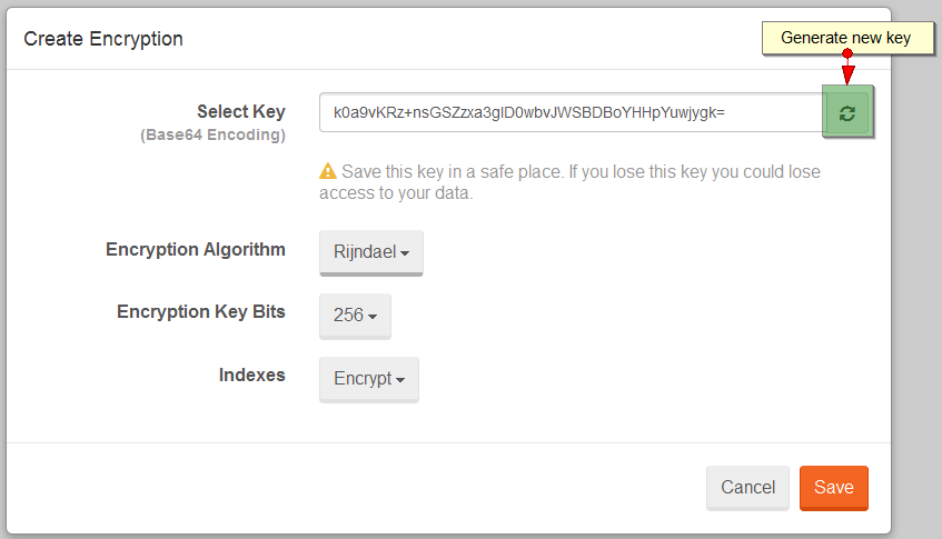 Figure 2. Studio. Encryption. Configure.