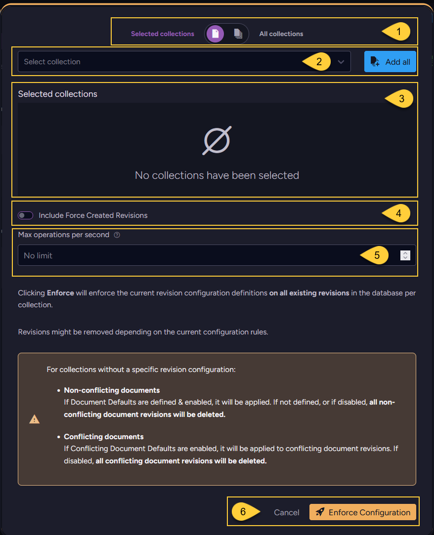 Enforce Configuration - popup