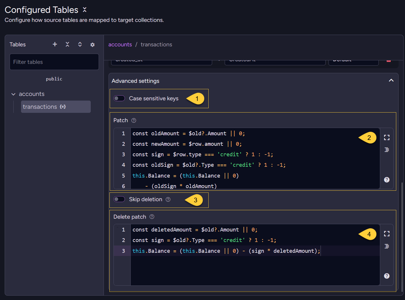Configure patches