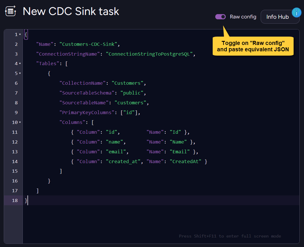 Use raw config