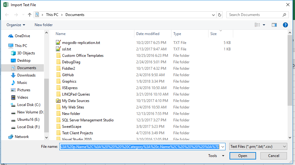 Open File Dialog