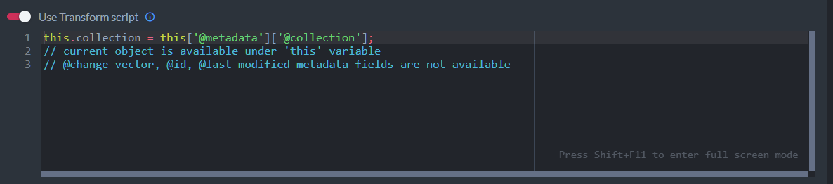 Transform Script