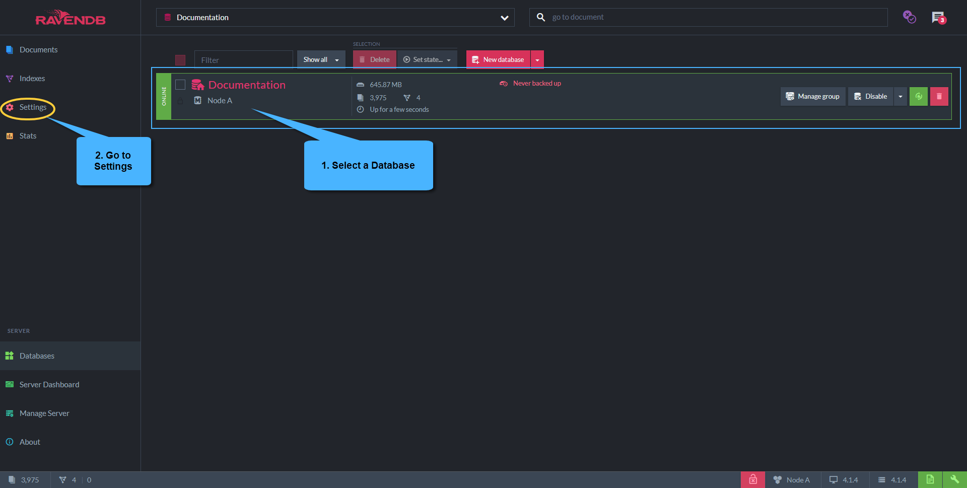 Figure 1. Settings