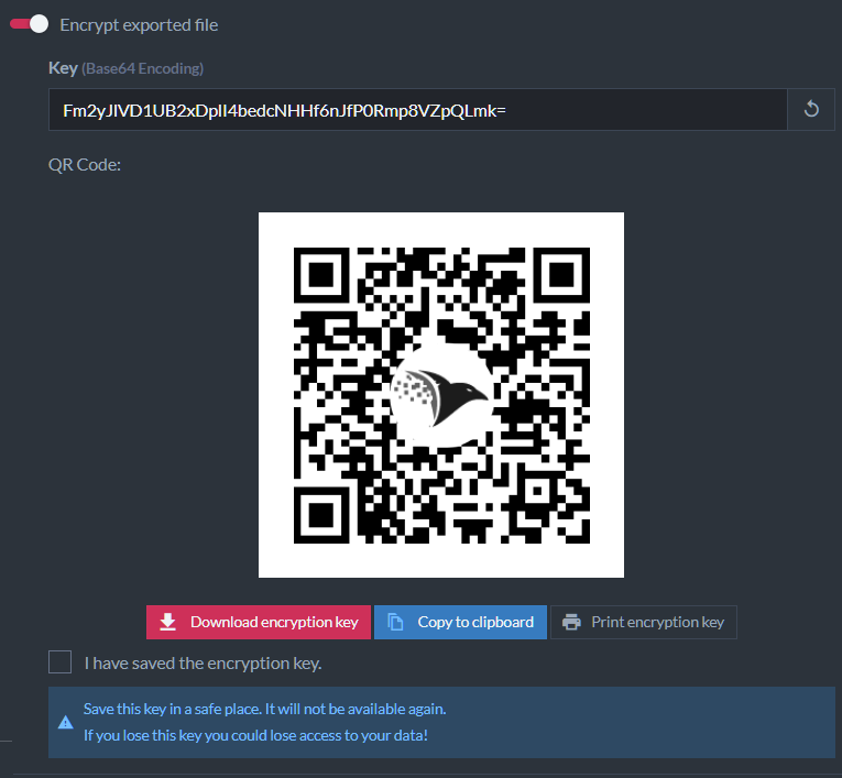 Provide Encryption Key