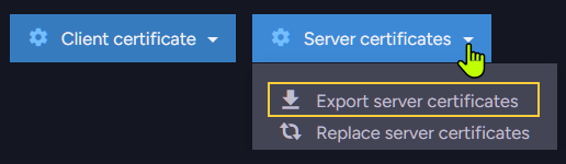 Export Server Certificates