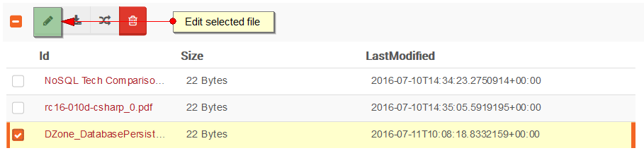 Figure 9. Studio. Files View. Edit a file