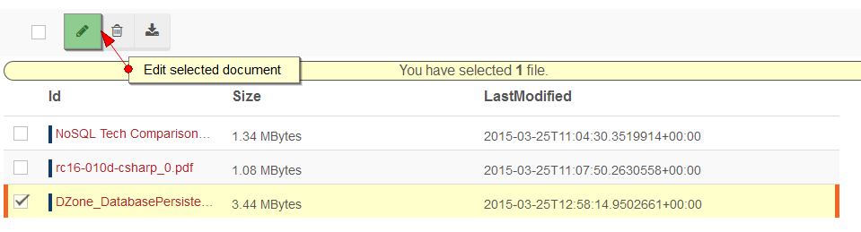 Figure 8. Studio. Files View. Edit a file