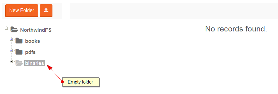 Figure 3. Studio. Files View. Virtual folder