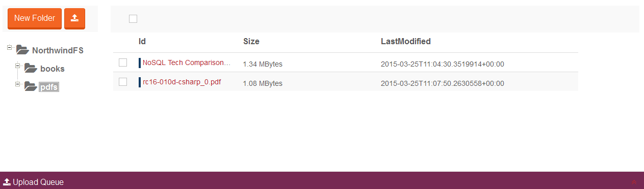 Figure 1. Studio. Files View. Explorer