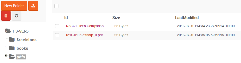 Figure 1. Studio. Files View. Explorer