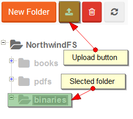 Figure 5. Studio. Files View. File upload