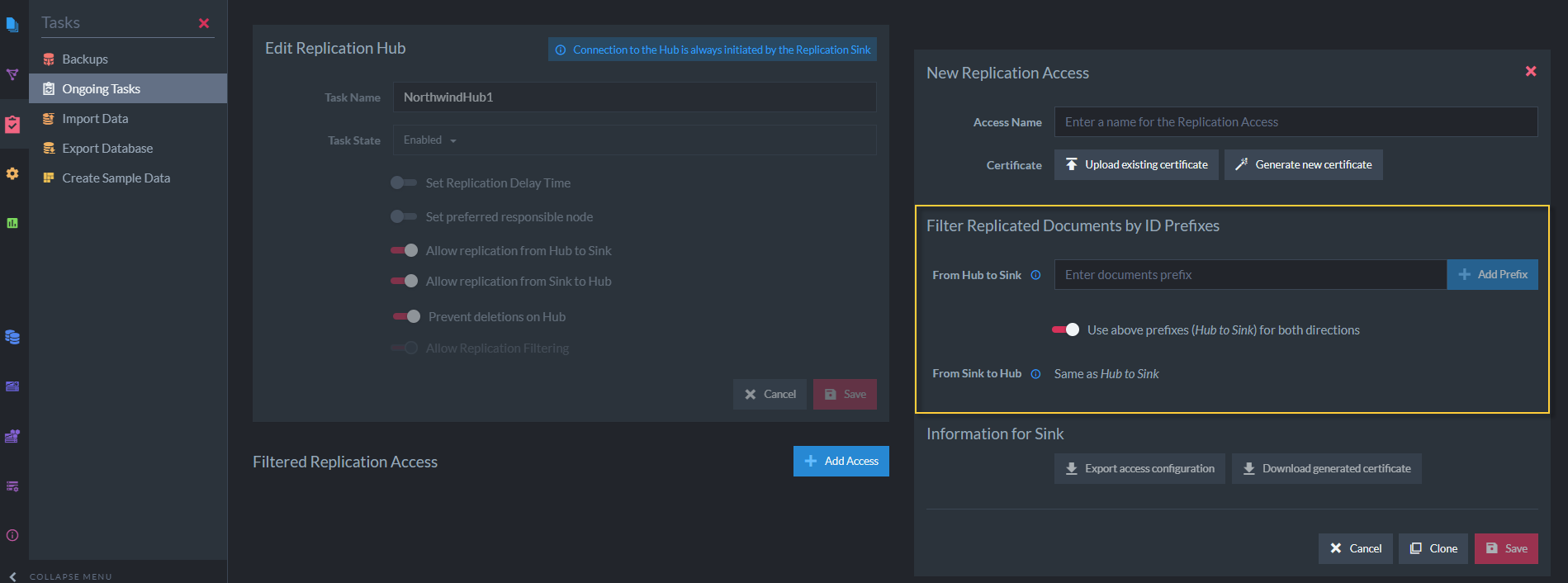 Filtered Replication