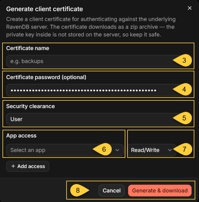 Generate client certificate 2