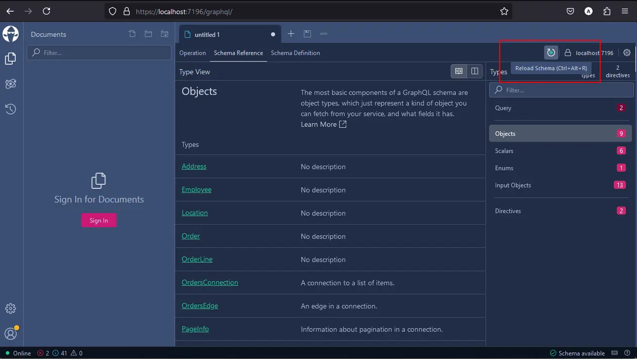 Reloading the GraphQL schema in Nitro