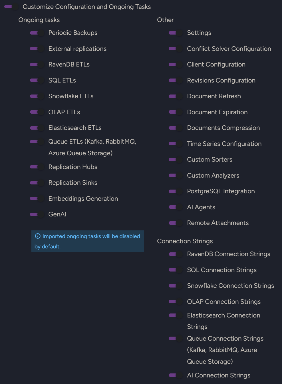 Customize configuration and ongoing tasks