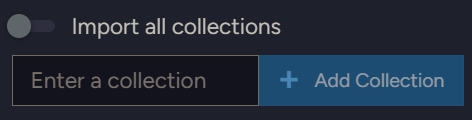 Import specific collections