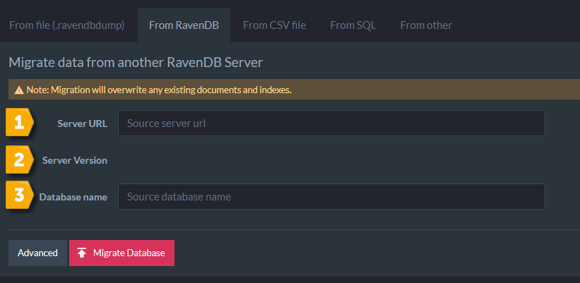 Figure 4. Import configuration