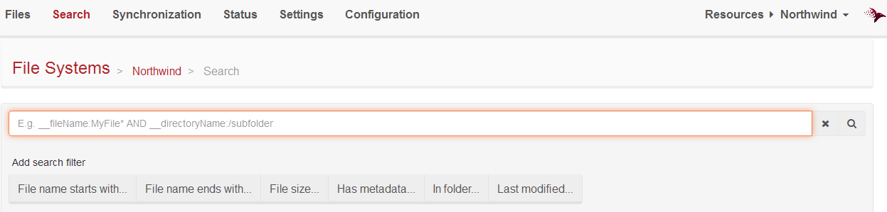 Figure 1: Search filters