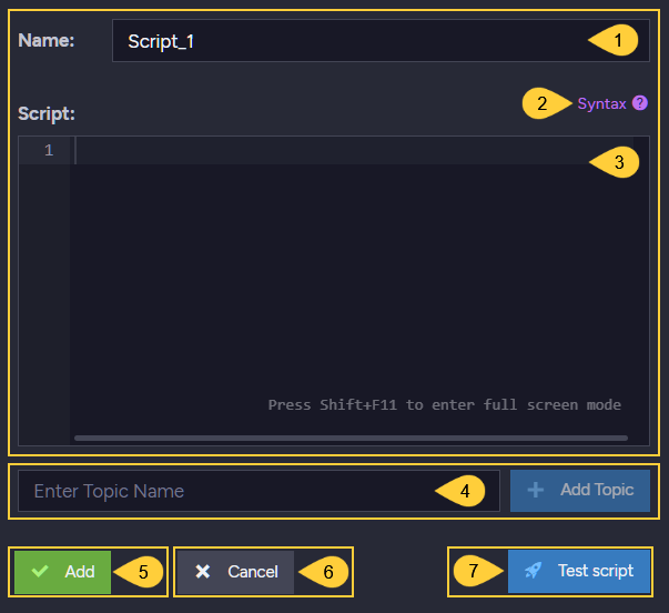 Task Script Editor
