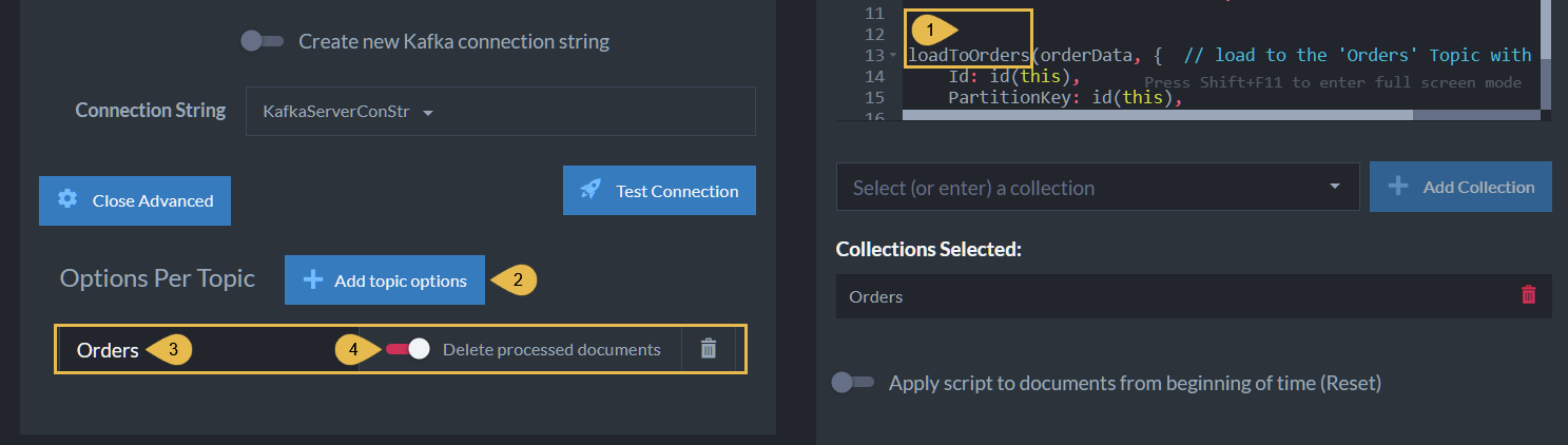 Options Per Topic - Delete Processed Documents