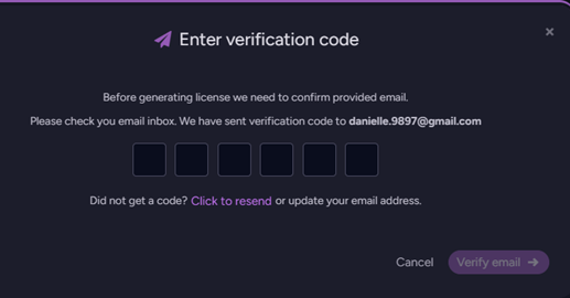 Enter verification code