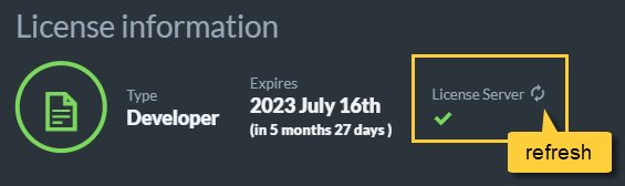 License server connection