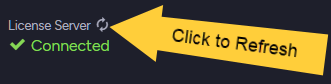 License server connection