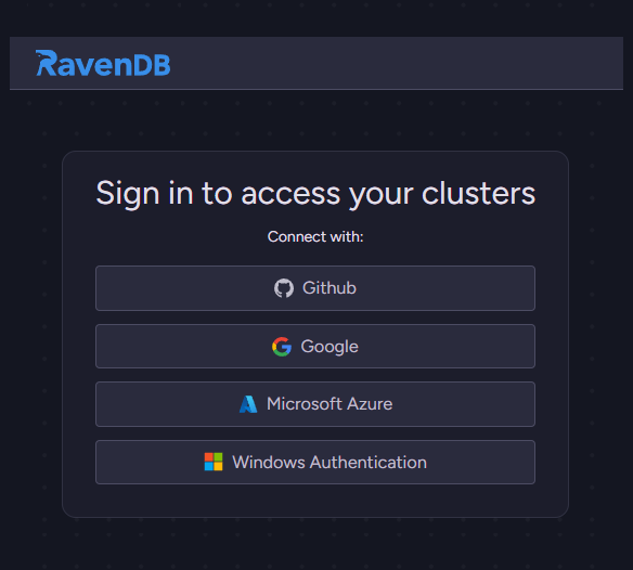 SSO login page