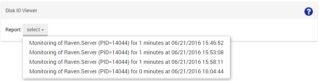 Figure 2. Manage Your Server. Choose report.