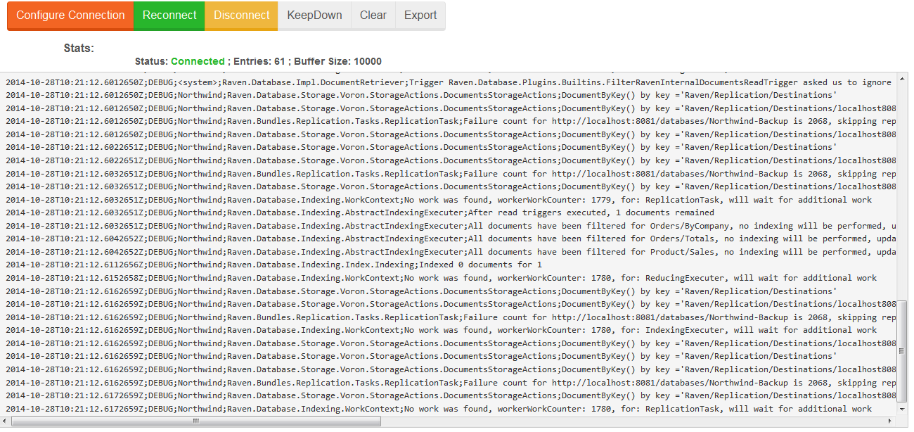 Figure 2. Manage Your Server. Admin Logs. Log Entries.