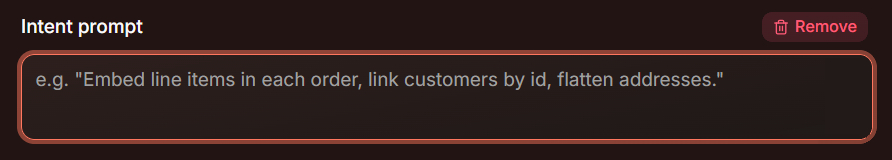 Intent prompt