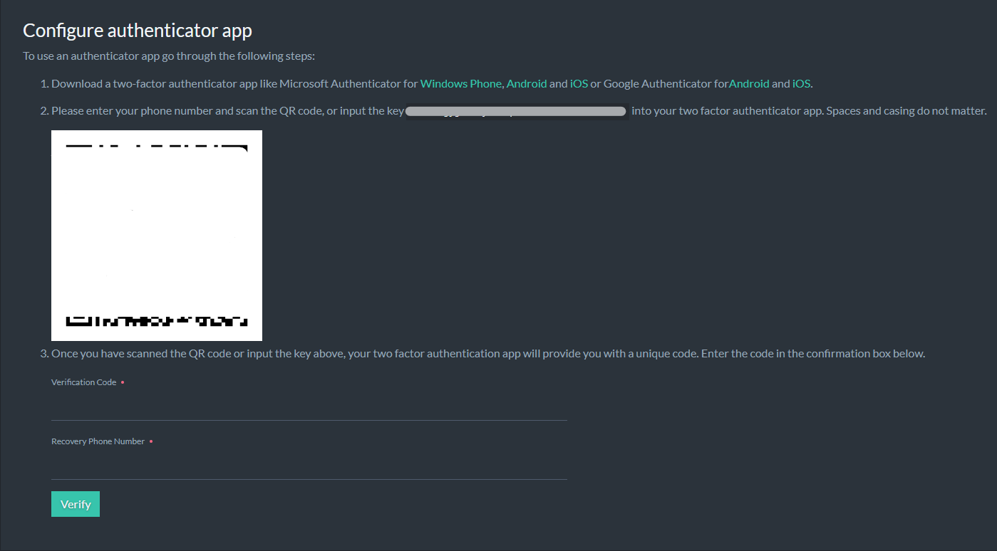 &quot;Configure authenticator app&quot;
