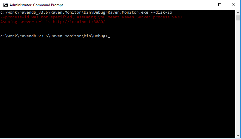 Figure 2. Monitoring : Run disk I/O test