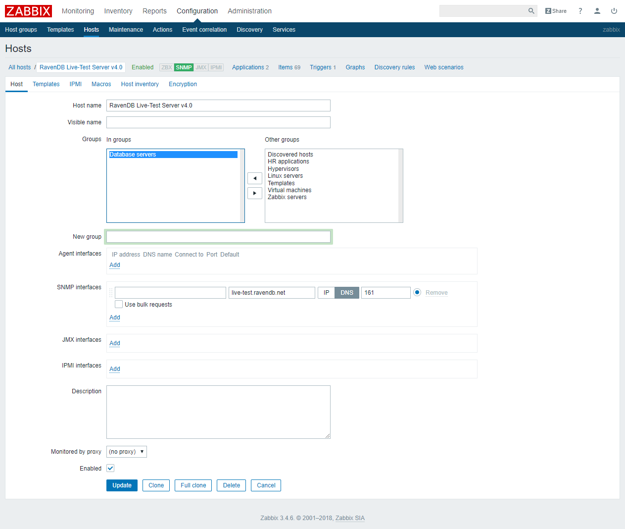 Figure 2. Monitoring : How to setup Zabbix monitoring: Add host