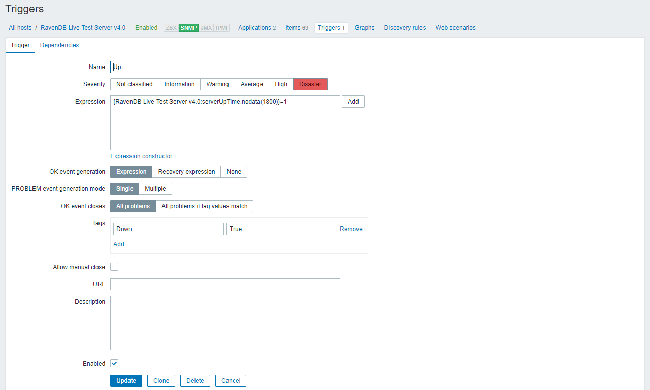Figure 5. Monitoring : How to setup Zabbix monitoring: Create trigger