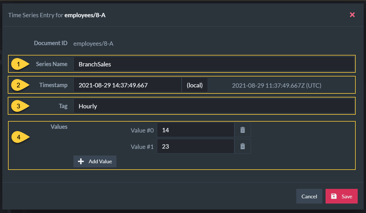 Add Time Series Entry