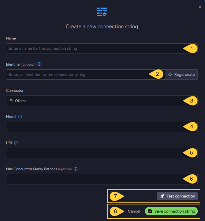connection string to ollama