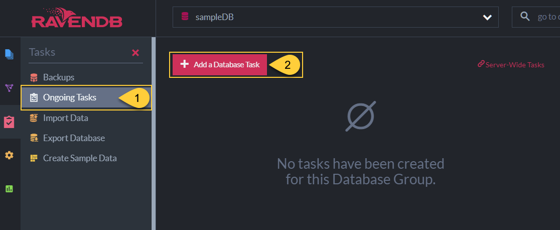 Ongoing Tasks View