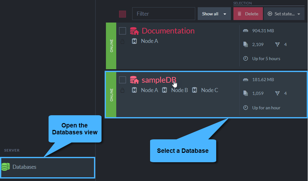 Figure 6. Choose Database