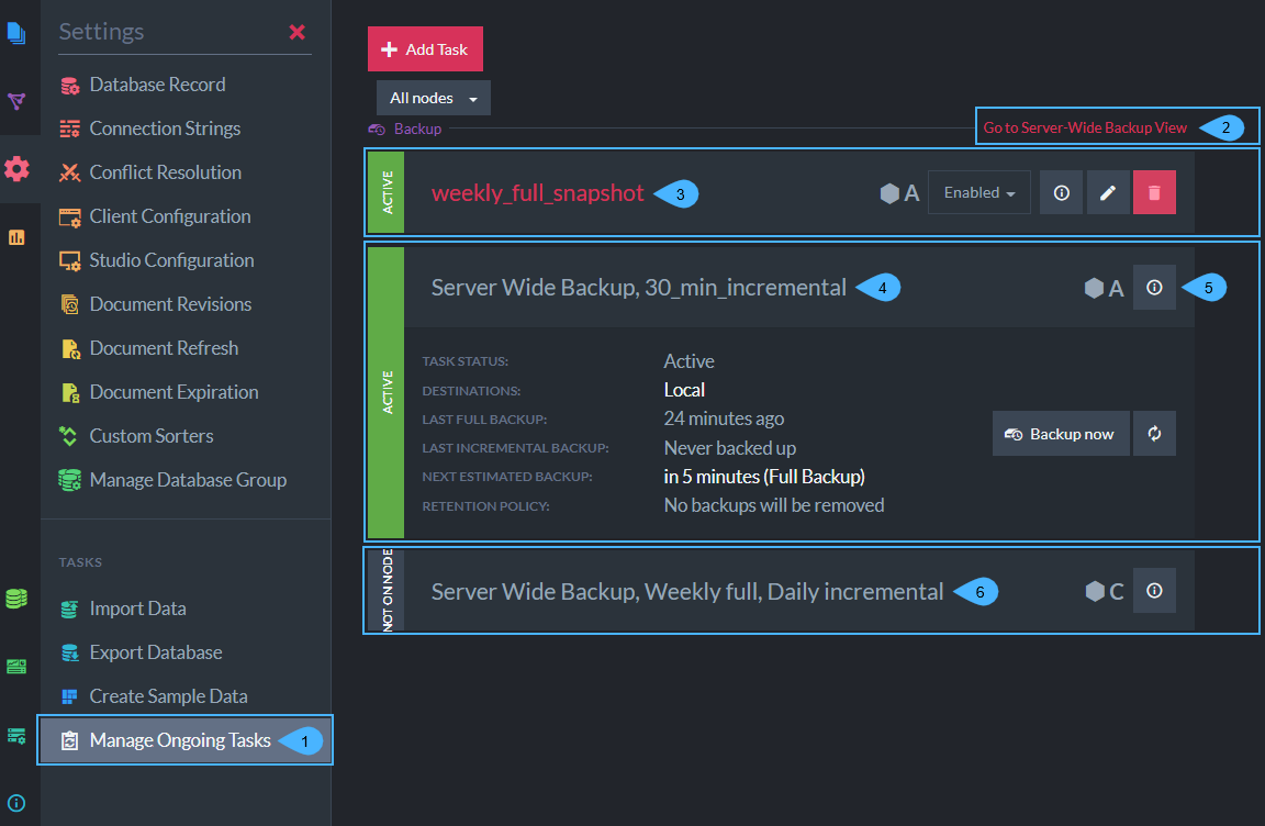Figure 7. Manage-Ongoing-Tasks View