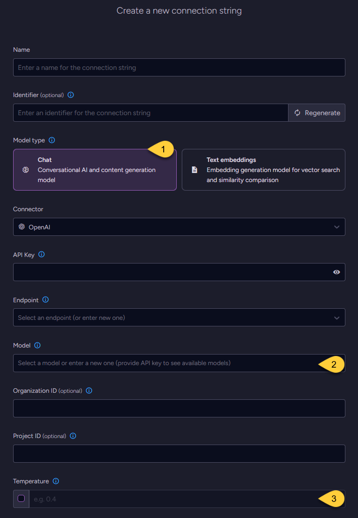 connection string to azure open ai