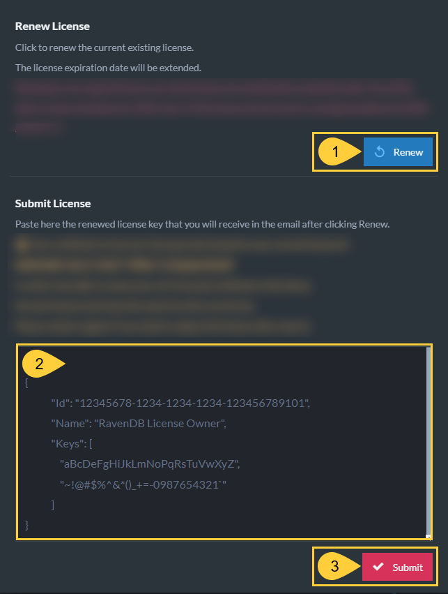 Paste License Renewal Key