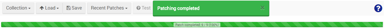 Figure 4. Studio. Patch View. Progress Bar.