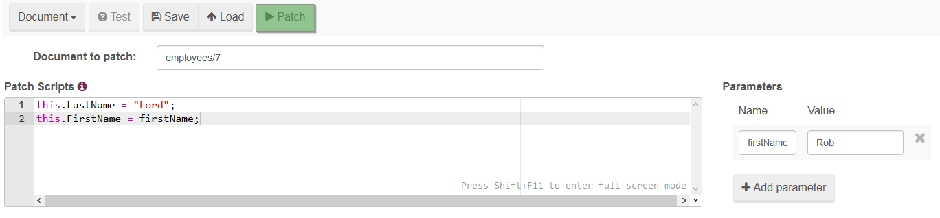 Figure 2. Studio. Patch View. Script.