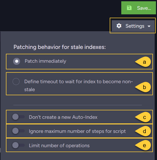 Patch Settings