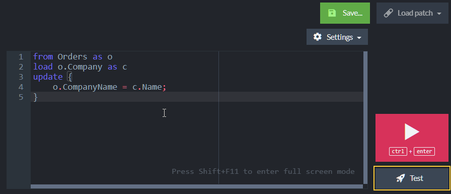 Open Test Dialog