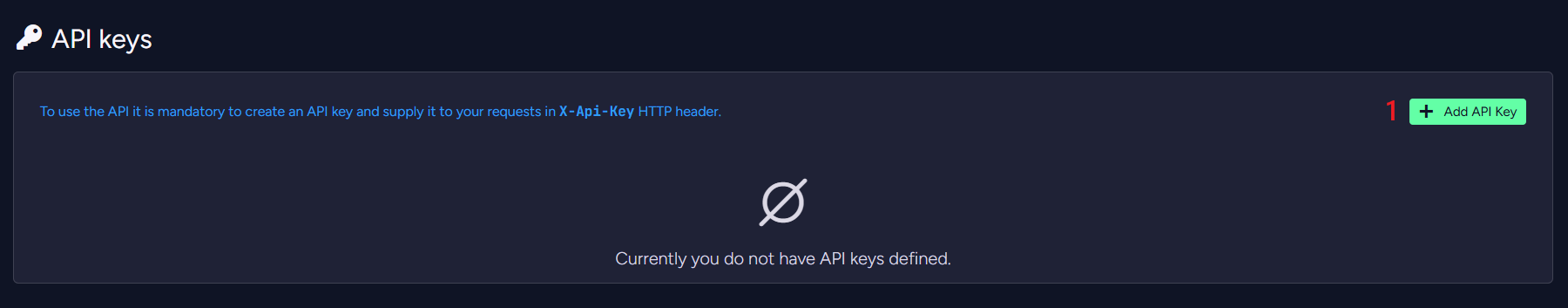 Create API Key