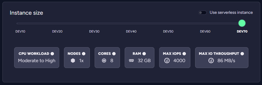 Development Tier DEV70