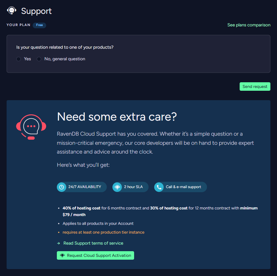 "Figure 4 - Request to enable the Cloud Support option"