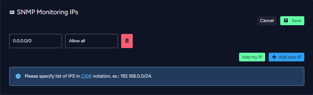 &quot;Edit SNMP Monitoring IPs&quot;